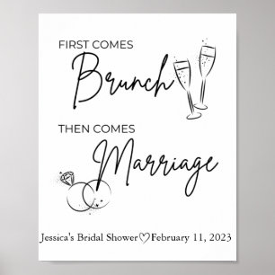 Poster Sinal de Chá de Noiva Brunch