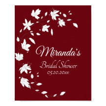 Sinal de Chá de Noiva com Vinho de Outono e Floral