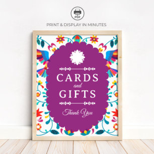 Poster Sinal de Chá de Noiva Fiesta Cards and Gifts