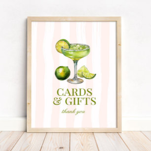 Poster Sinal de Chá de Noiva Margs & Matrimony Margarita