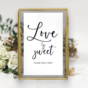 Poster Sinal de Chá de Noiva O Amor é Doce