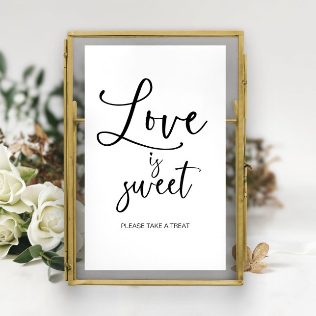 Poster Sinal de Chá de Noiva O Amor é Doce (Criador carregado)