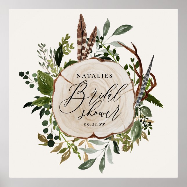 Poster Sinal de chá de panela botânico de celeiro de casa (Frente)