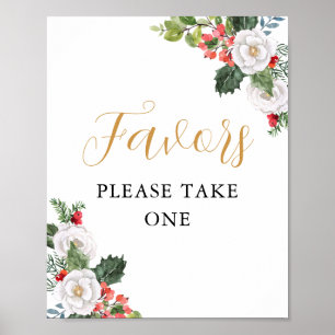 Poster Sinal de Chá de panela de inverno para o Natal