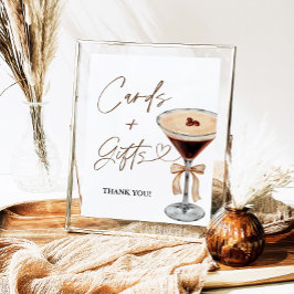 Poster Sinal de Chá de panela Espresso Martini