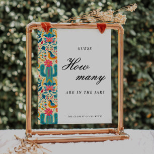 Poster Sinal de Chá de panela Mexicano Floral Quantos Kis