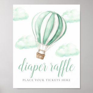 Poster Sinal de Chamada de Cama de Bebê de Balão de Ar Qu