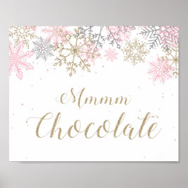 Poster Sinal de Chocolate de Winter Onederland Mmm