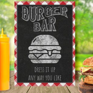 Poster Sinal de Churrasco do Burger Bar I