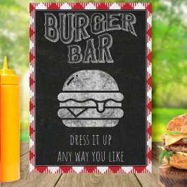 Poster Sinal de Churrasco do Burger Bar I Do