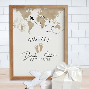 Poster Sinal de Chuvadepresentes para Baby Shower