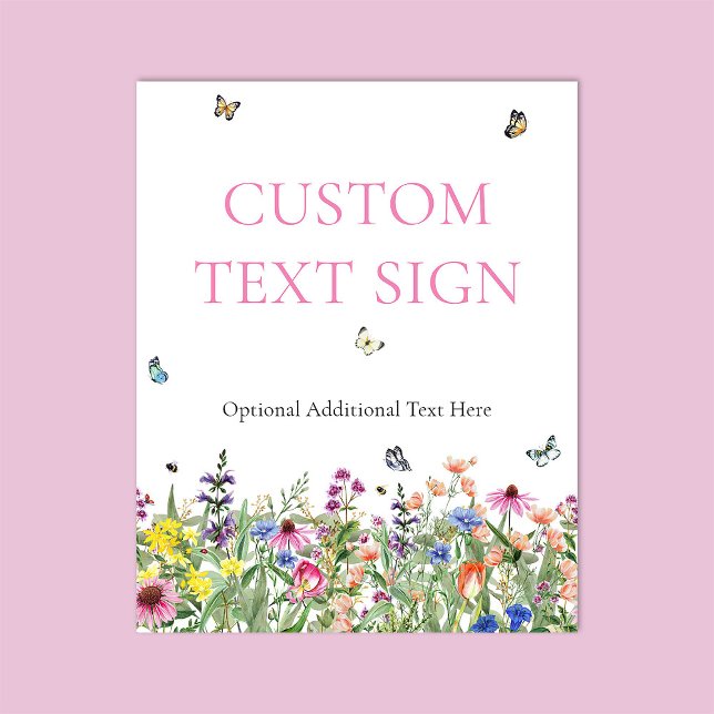 Poster Sinal de Chuveiro de Noiva de Flor Silvestre (Criador carregado)