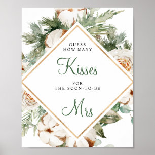 Poster Sinal de Chuveiro de Noiva Pine Winter Quantos Bei
