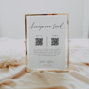 Poster Sinal de Código QR do Fundo Honda Casamento mini