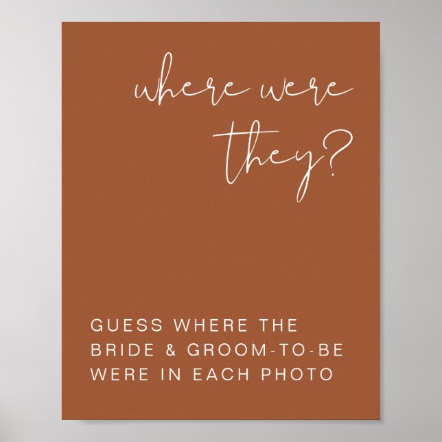 Poster Sinal de Coentro Boho Terracota Onde Estavam (Frente)