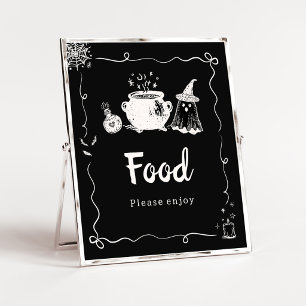 Poster Sinal de Comida de Halloween Baby is Brewing