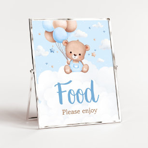 Poster Sinal de Comida do Urso Azul