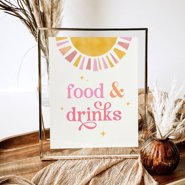 Poster Sinal de Comida e Bebidas Sunshine (Criador carregado)