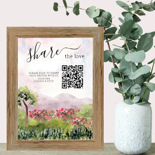 Poster Sinal de Compartilhamento de Fotos do Casamento de