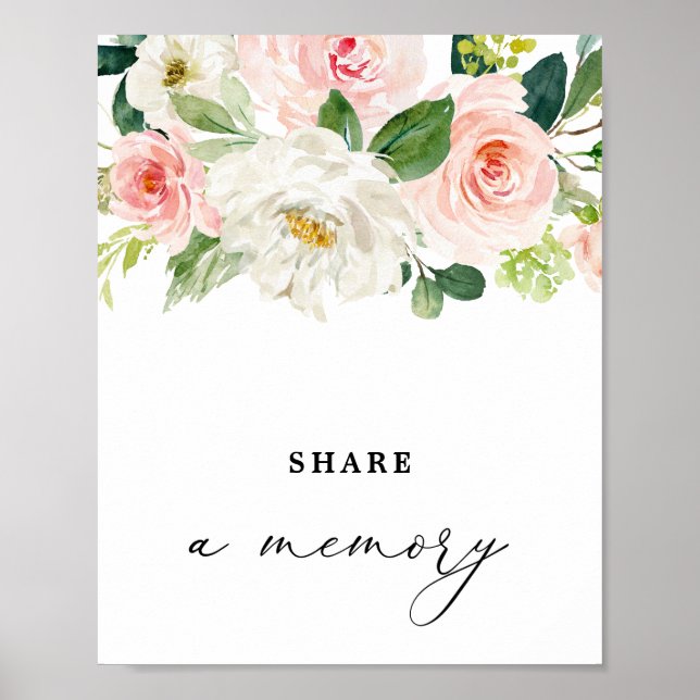 Poster Sinal de Compartilhar uma Memória de Funeral de Mu (Frente)