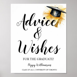 Poster Sinal de Conselhos e Desejos de Formatura