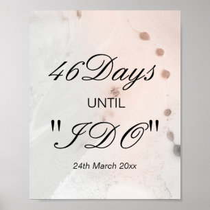 Poster Sinal de Contagem Regressiva para Casamento