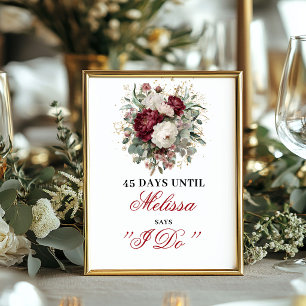 Poster Sinal de Contagem Regressiva para Casamento Timele