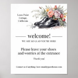 Poster Sinal de convidado personalizado Airbnb