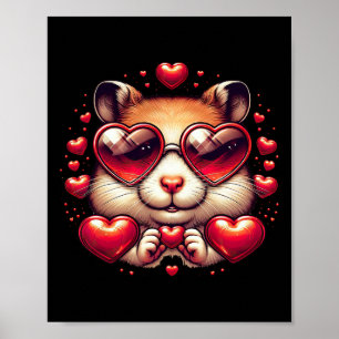 Poster Sinal de Coração Mão Hamster Crianças Homens Mulhe