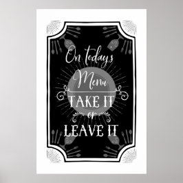 Poster Sinal de Cozinha Antiquada Engraçada