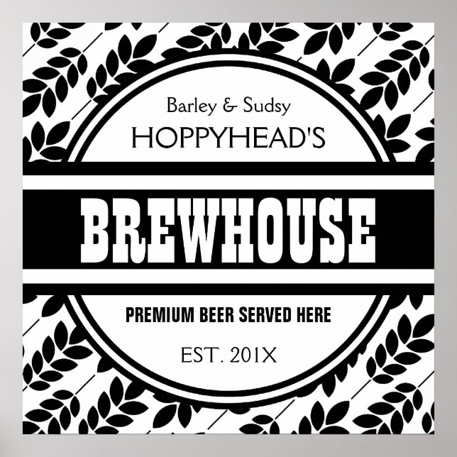 Pôster Sinal de Criador de Cerveja Personalizado Engraçad (Frente)