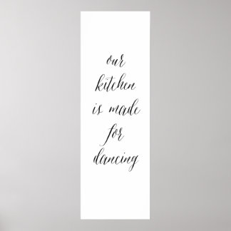 Poster Sinal de dança de cozinha 1
