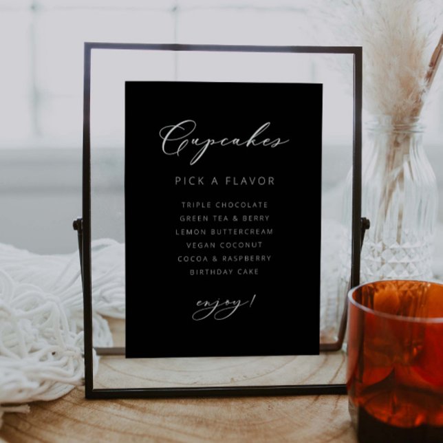 Poster Sinal de Decoração de Recepção de Cupcakes de Casa (Criador carregado)