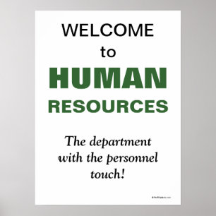 Poster Sinal de Departamento de Recursos Humanos Motivaci