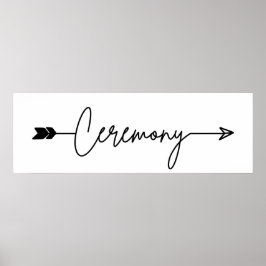 Poster Sinal de direção da cerimônia