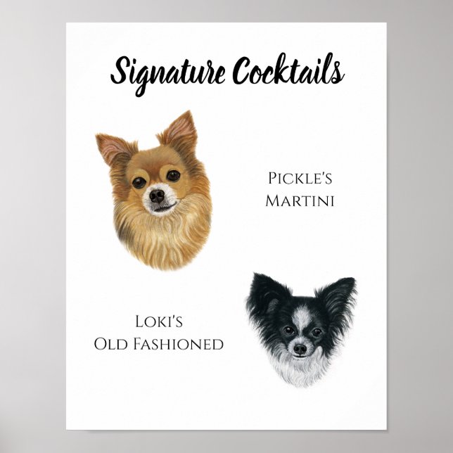 Poster Sinal de Dog Signature Drink (Frente)