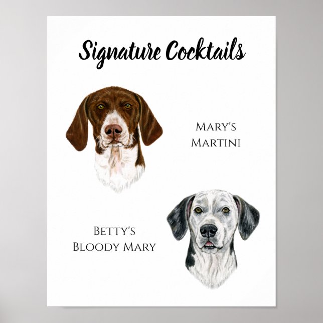 Poster Sinal de Dog Signature Drink (Frente)