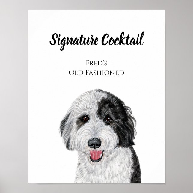 Poster Sinal de Dog Signature Drink (Frente)