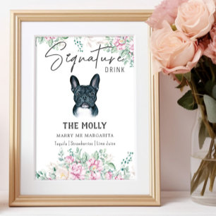 Poster Sinal de Dor de Assinatura do Cachorro Francês