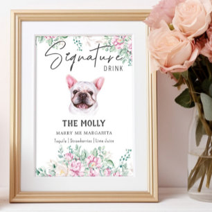Poster Sinal de Dor de Assinatura do Cachorro Francês