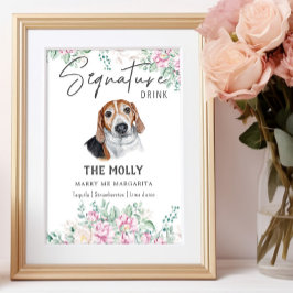 Poster Sinal de Dor de Assinatura do Cão-Cão Estoniano