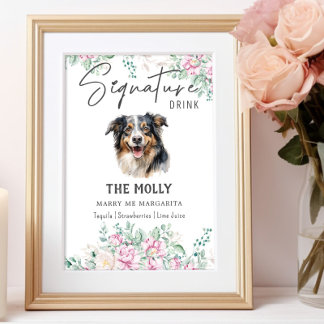 Poster Sinal de Dor de Assinatura do Cão-Pastor Australia