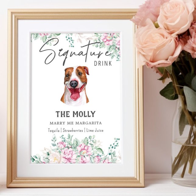 Poster Sinal de Dor de Assinatura do Cão-Touro (Criador carregado)