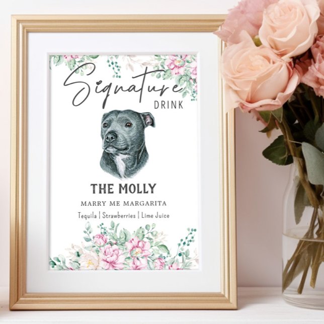 Poster Sinal de Dor de Assinatura do Cão-Touro (Criador carregado)