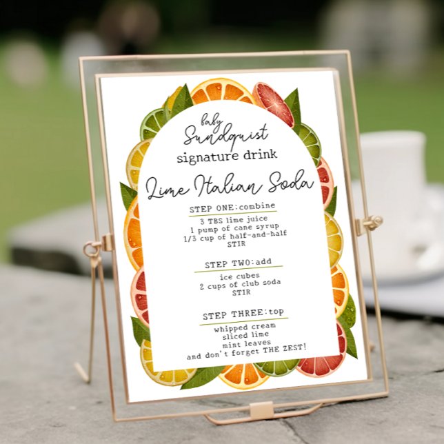 Poster Sinal de Dor de Assinatura do Chá de fraldas Citru (Criador carregado)