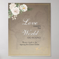 Sinal de entrada de chá de panela de mapa rústico 