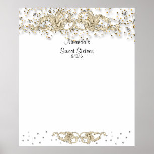 Poster Sinal de entrada de Sweet Sixteen, Bat Mitzvah com
