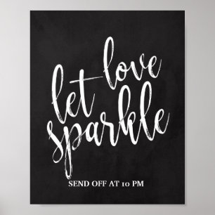 Poster Sinal de Envio de Sparkler Desligado 8x10