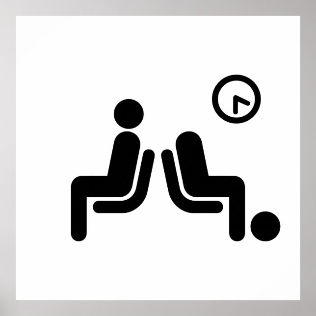 Poster Sinal de espera longo (Frente)