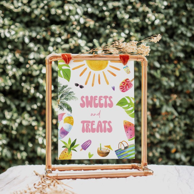 Poster Sinal de estação de deserto de doces e ameaças (Criador carregado)